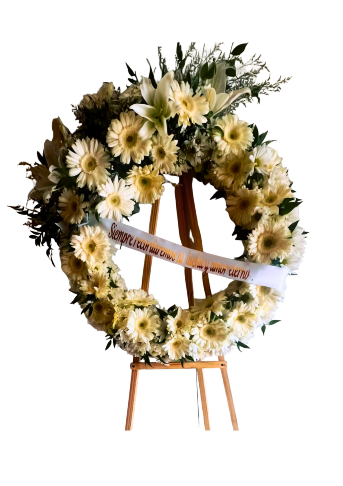 PEACE WHITE STANDING WREATH