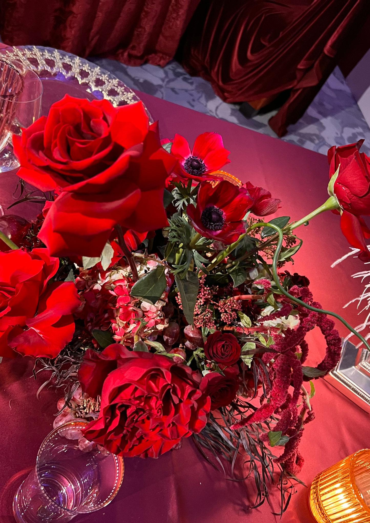 Passion Red Centerpieces